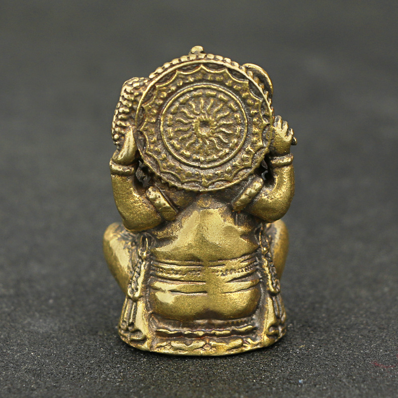 Mini Statue d&#39;éléphant Ganesha en laiton, Sculpture de dieu, inde, thaïlande, décoration pour bureau et maison, décoratif