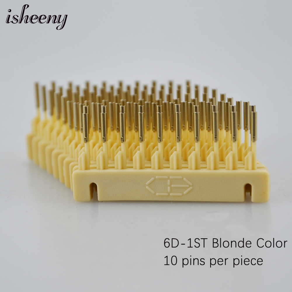 Boucles d&#39;extension de cheveux naturels 6D, outils de remplacement pour Extensions de cheveux humains, noir brun blond 40 pièces/pack: 6D-1ST Blonde Color