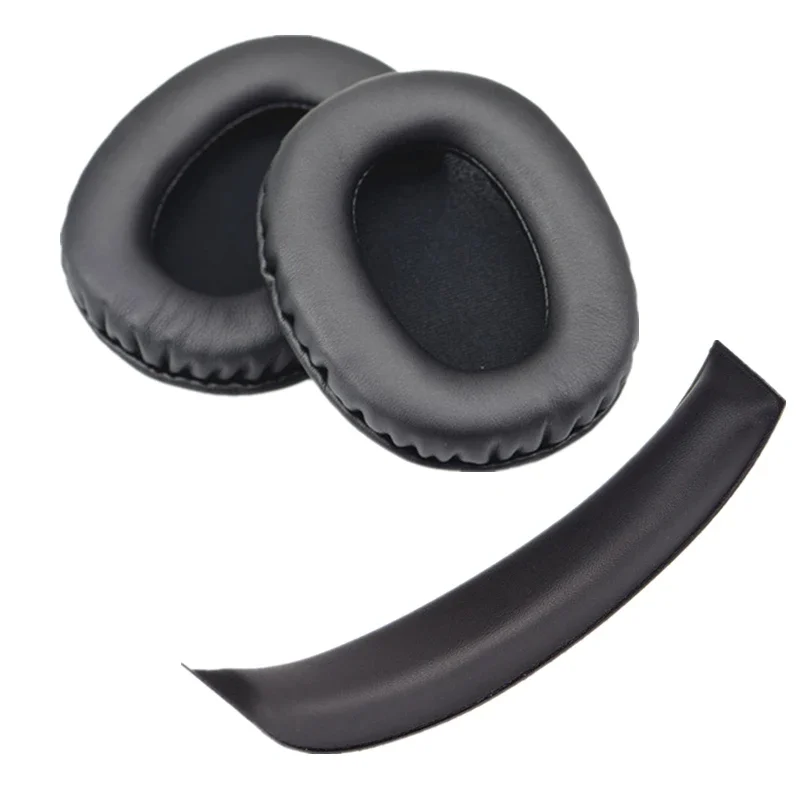 Para Edifier W800BT W808BT K800 K830 K815P K841P G1 G20 auriculares haz de cabeza cojín almohadillas de cuero cubierta esponja orejeras: Gris