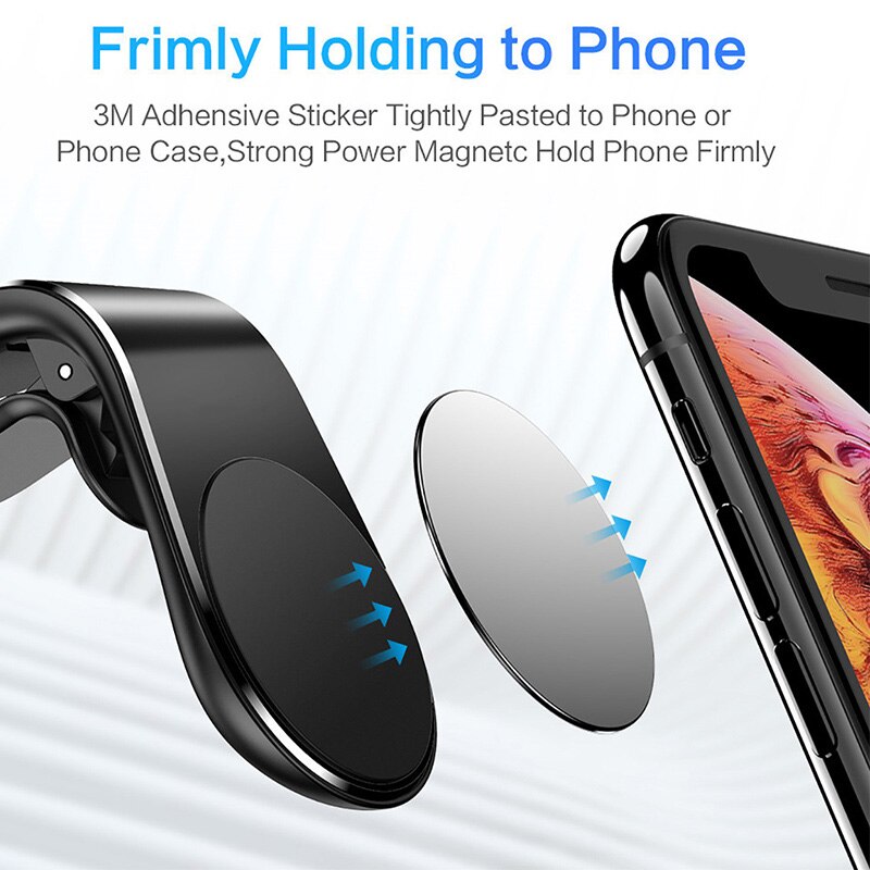 Magnetic L-Type Phone Holder in Car Car Magnetic Phone Holder Strong Magnetism Universal Suit to All Model Cellphone