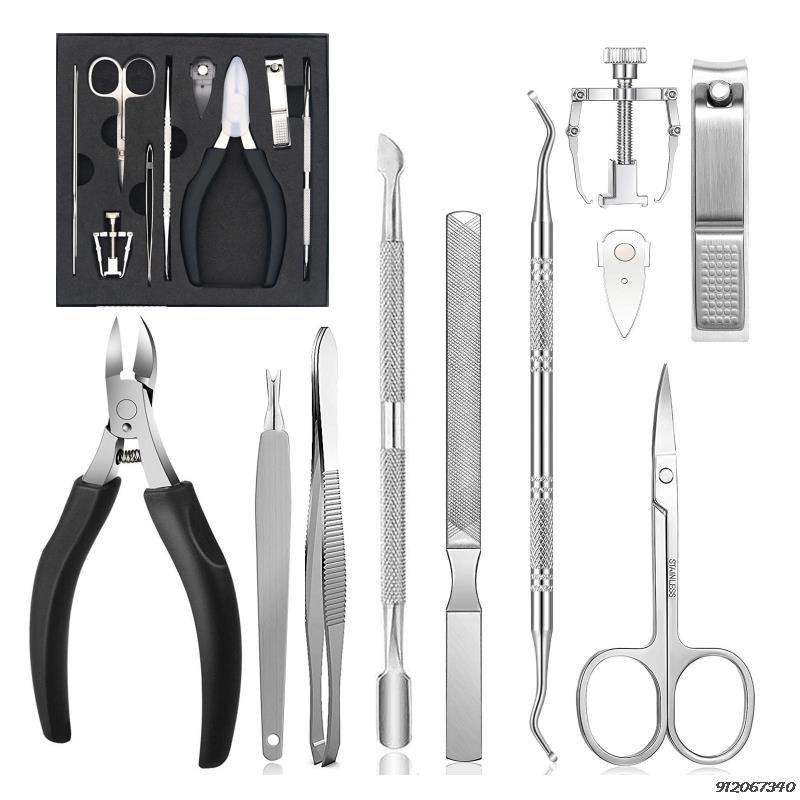 Ingrown Toenail Removal Kit With Case Ingrown Toenail Clippers For Thick Nails Heavy Duty Toenail Clippers For Seniors: Black