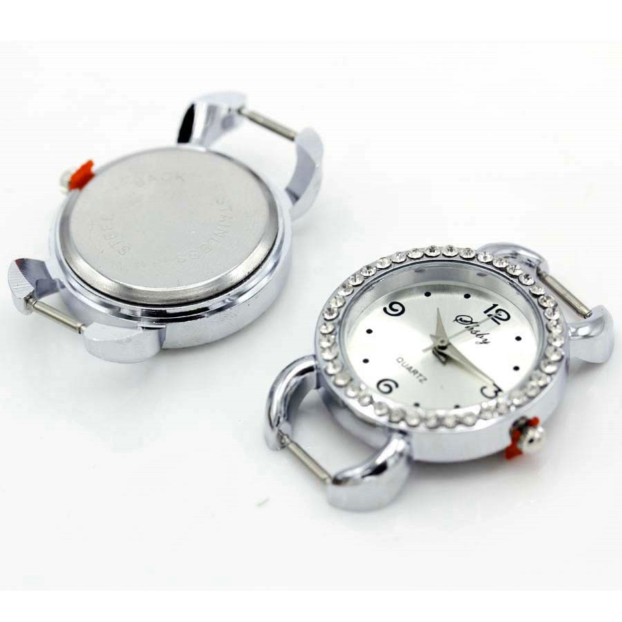 Shsby Diy Persoonlijkheid Goud Zilver Strass Horloge Header Romeinse Cijfers Cirkel Horloge Tafel Core Horlogeband Horloge Accessoires