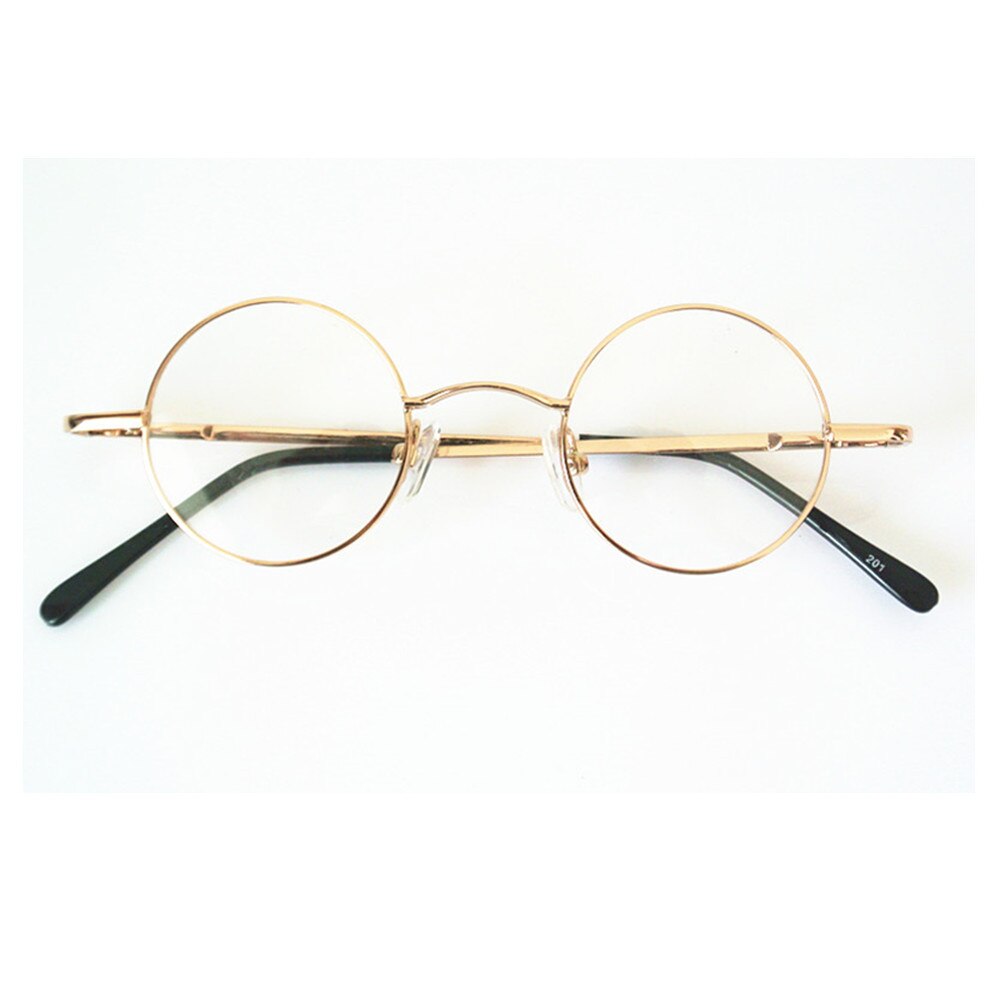 Vintage Small Round 38mm Spring Hinges John Lennon Metal Eyeglass Frames Full Rim myopia Rx able Glasses
