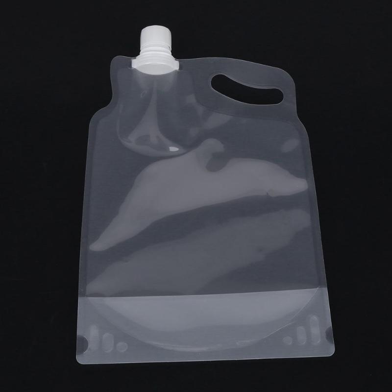 2l gennemsigtige sammenklappelige vandposer udendørs camping vandre spand smagløs sikkerhedstætning folde drikkevand opbevaringsposer