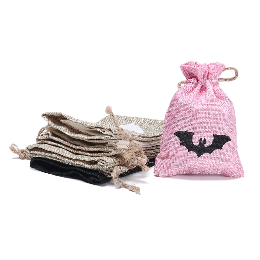 1pc- pakning snøre taske festival forsyninger halloween juletasker container slik lomme opbevaring snøre pose