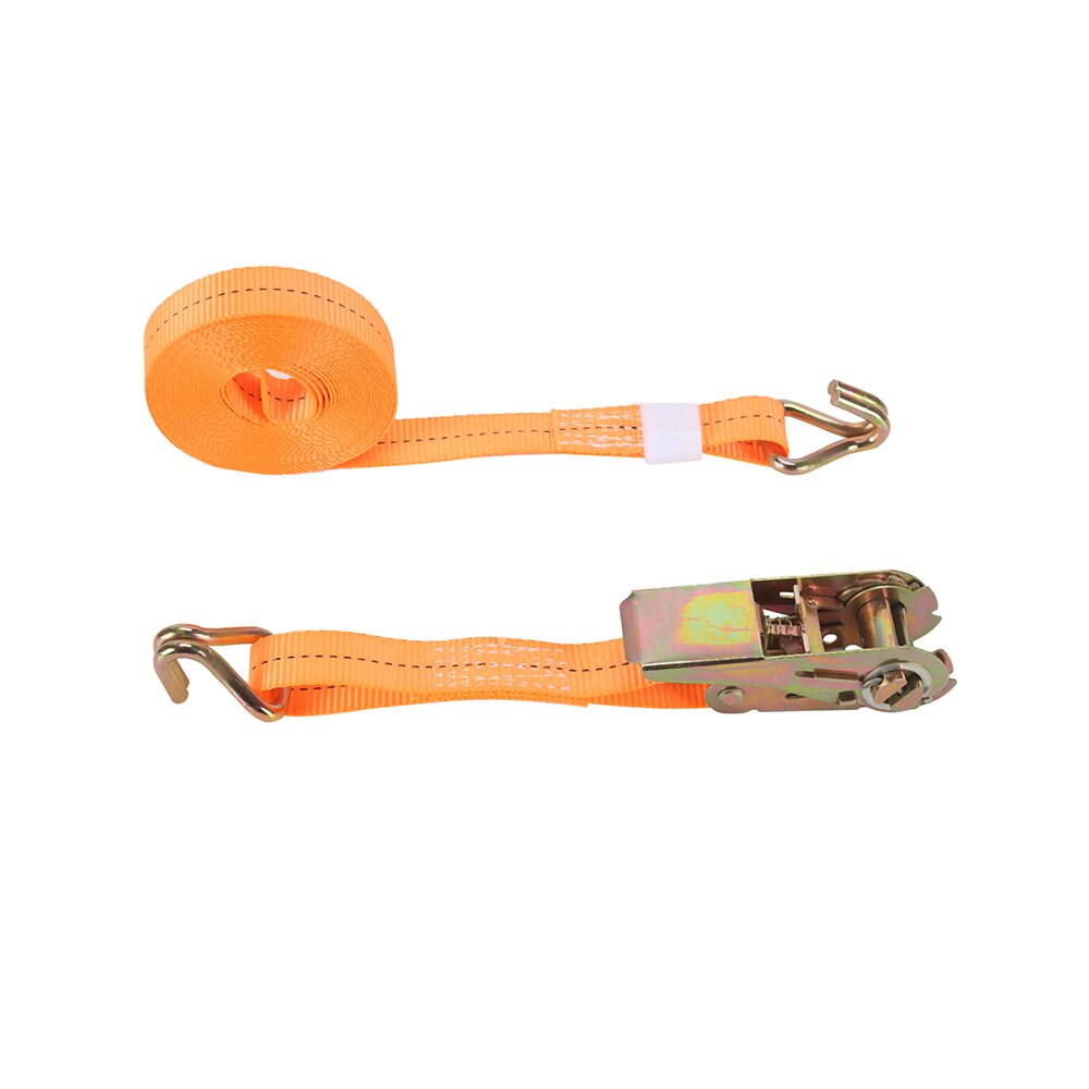 1/2/4pcs 25MMX5M Tow Rope Lorry Lashing Ratchet Belt Polyester Tie Down Cargo Strap Carbon Steel Buckle Weaving Car Accessories: Orange / 2 PCS