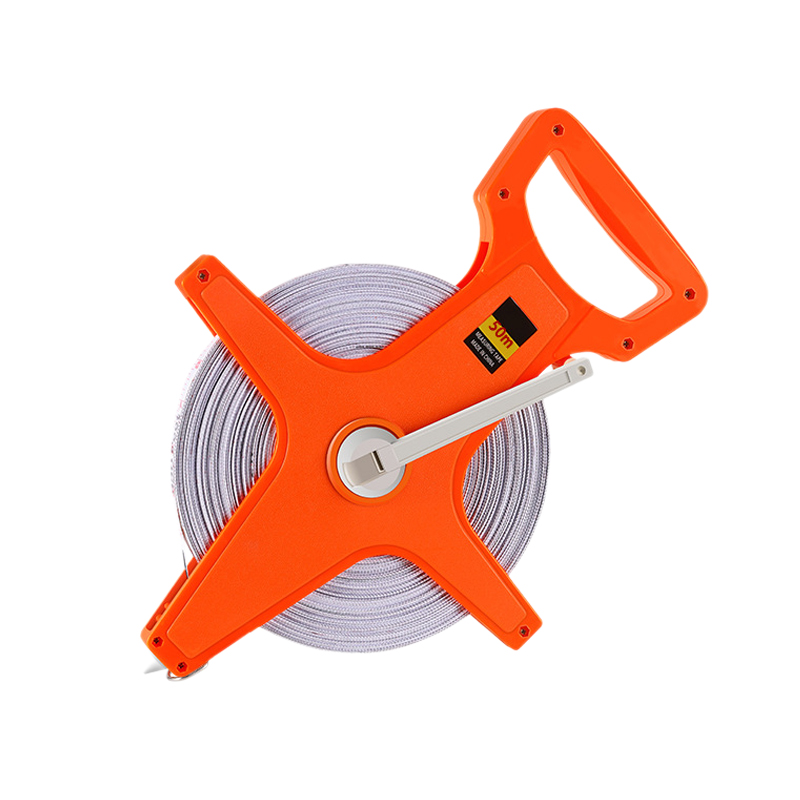 30/50/100M Handheld Glasvezel Meetlint Hoge Precisie Slijtvaste Intrekbare Tape Liniaal Houtbewerking Meetinstrumenten: Oranje