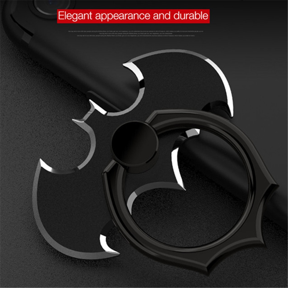 Bat – support de téléphone portable rotatif à 360 degrés avec anneau de doigt, pour iPhone XS 6 8 et Xiaomi MI8