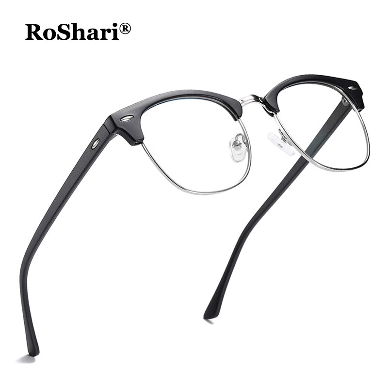 RoShari Blue Light Blocking Glasses Computer Eyewear Clear Lens Eyeglasses Frame A57