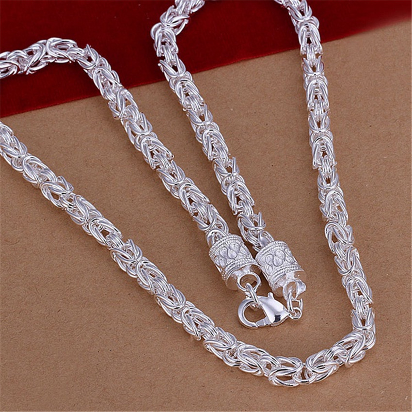 Popular Beautiful Women Men silver color charm Retro Necklace TOP Gorgeous jewelry N048