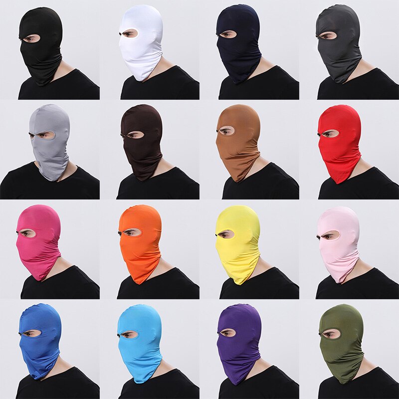 16 Color Balaclava for Men Hats Beanie Lycra Face Ski Mask Bonnets for Women Nurse Cap for Men Outdoor Sun Protection Hood MZ100