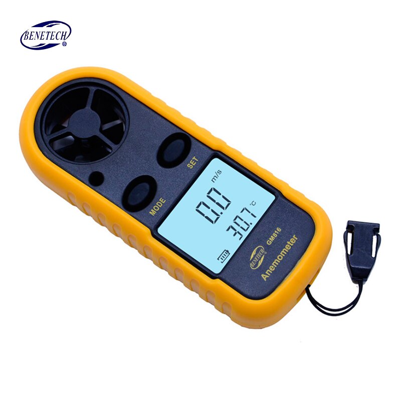 BENETECH Digitale Thermometer Anemometer + infrarood thermometer Wind Gauge Meter Voor Temperatuur huidige air velocity flow: GM816