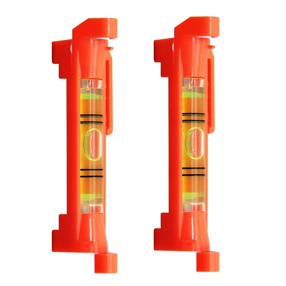 2pcs Hanging Level Pen Horizontal Bubble Measuring Level Gadget Portable Acrylic Bubble Spirit Level With Plastic Shell