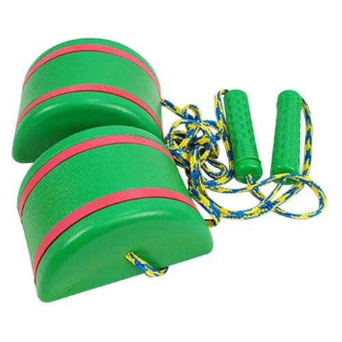 1 Paar Kinderen Stepping Stones Kleuterschool Stelten Met Handvatten Zintuiglijke Sport Stepping Stones: green