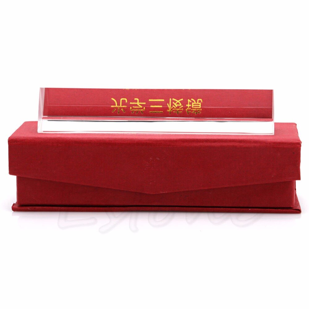 Optical 6" 15cm Glass Triple Triangular Prism Physics Teaching Light Spectrum