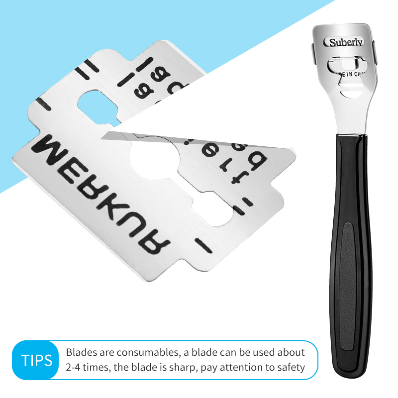 Voet Hard Skin Remover Eelt Voetverzorging Pedicure Machine Met 100 Stuks Bladen Rasp Pedicure Corn Cutter Eelt Cuticle Scheerapparaat