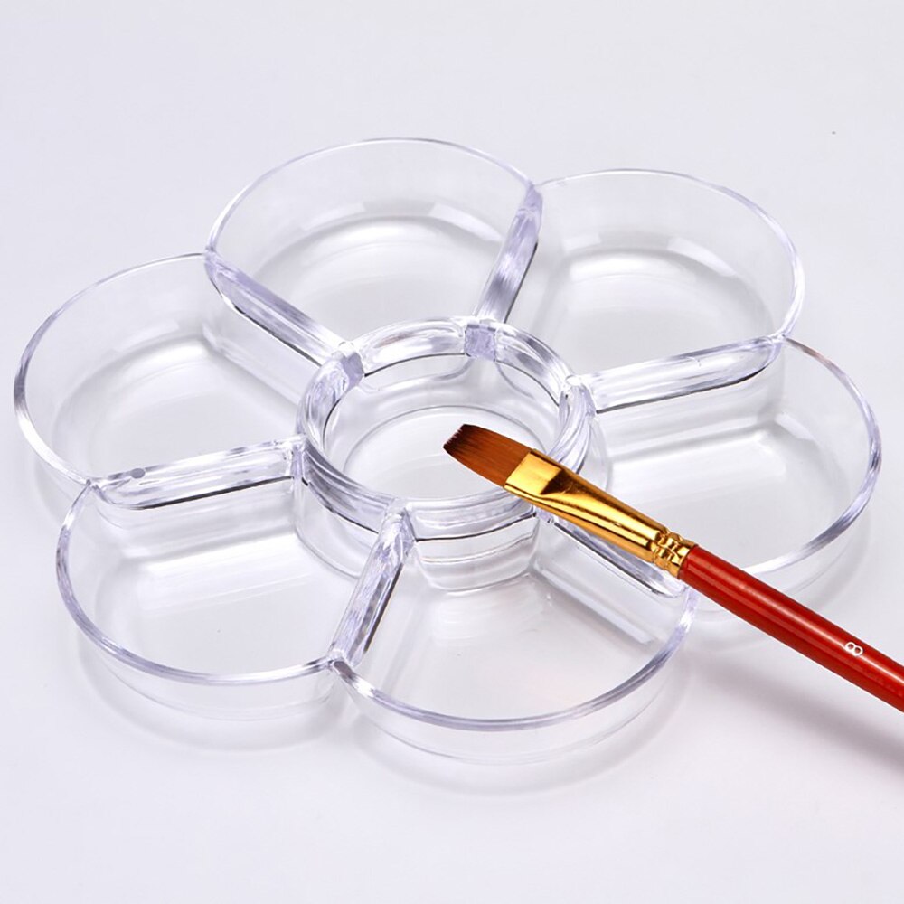 Plastic Palette Art Paint Plastic Drawing Tray Color Palette for Oil Watercolour White Painting Pallet School Painting Tools