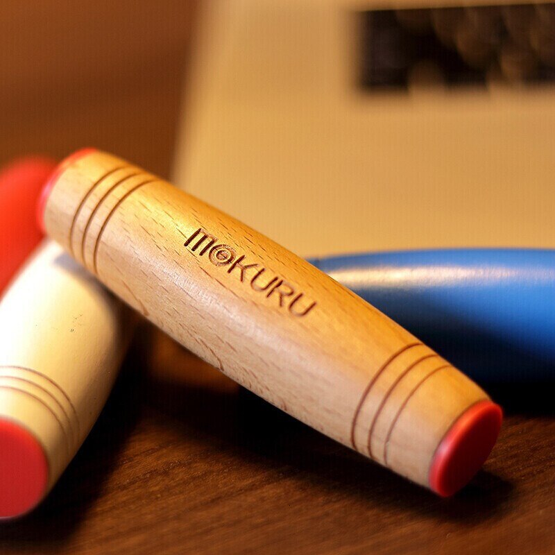 Japanese Mokuru Rollver Decompression Rod Beech Tumbler Desktop Flip Toys Desktop Fidget Stick Relieve Stress Focus Antistress
