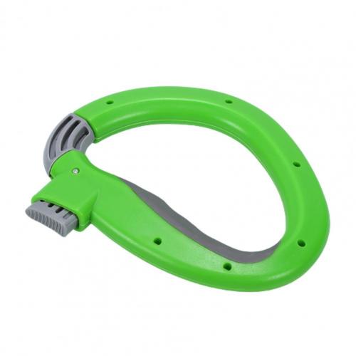 D Shaped Bag Grip Kitchen Gadget Bag Carry Handle Anti-slip Free Hands Opening and Closing Type Bag Clips: Green