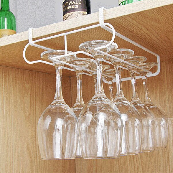 Jern rødvin glass ramme opp ned hengende koppholder hengende hengende vin glass hengende koppholder