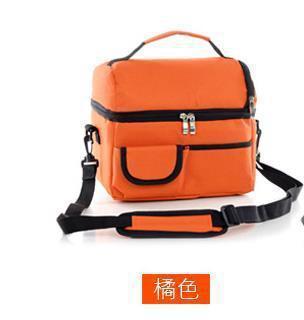 Waterdichte lunchtas, koeltassen voor voedselisolatie, thermische tas, dikker, opvouwbaar, isolatie, koelelement, drankhouder: Oranje