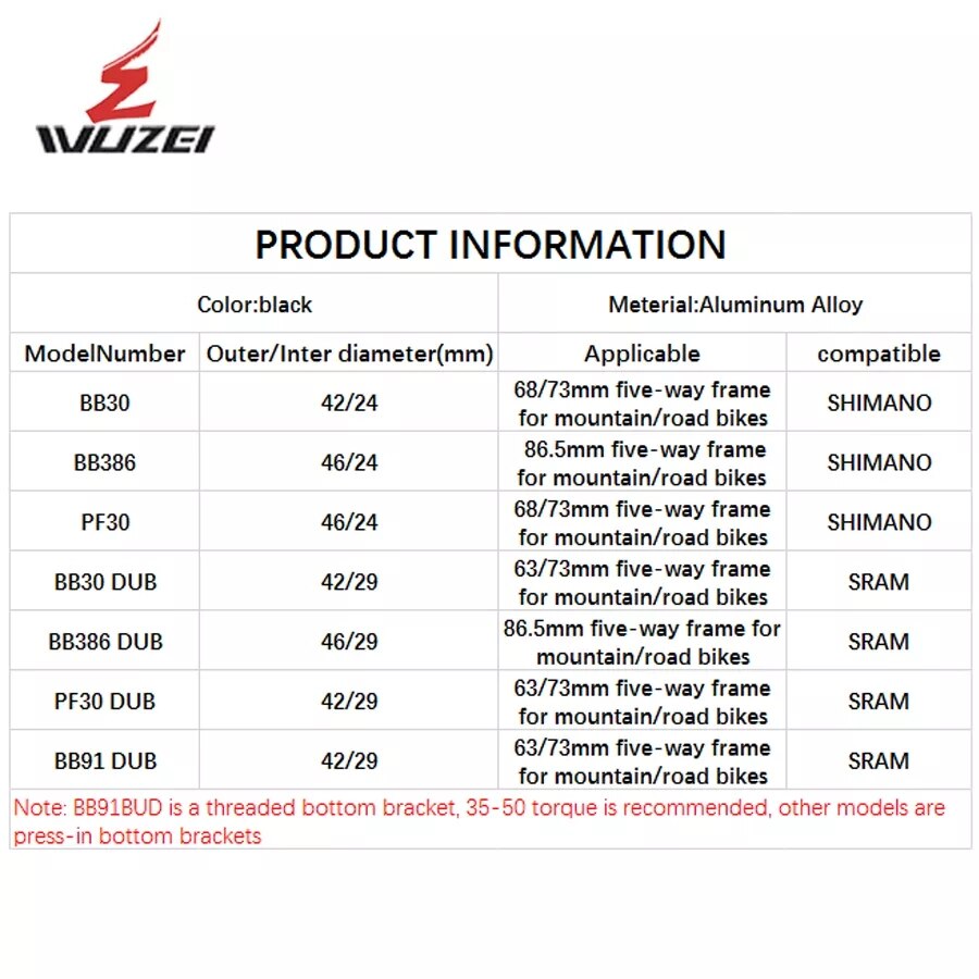 Bike bottom bracket Mountain Road Bike Bottom Bracket DUB BB30 press fit Bottom bracket for SRAM bb MTB Road BB Crankset Parts