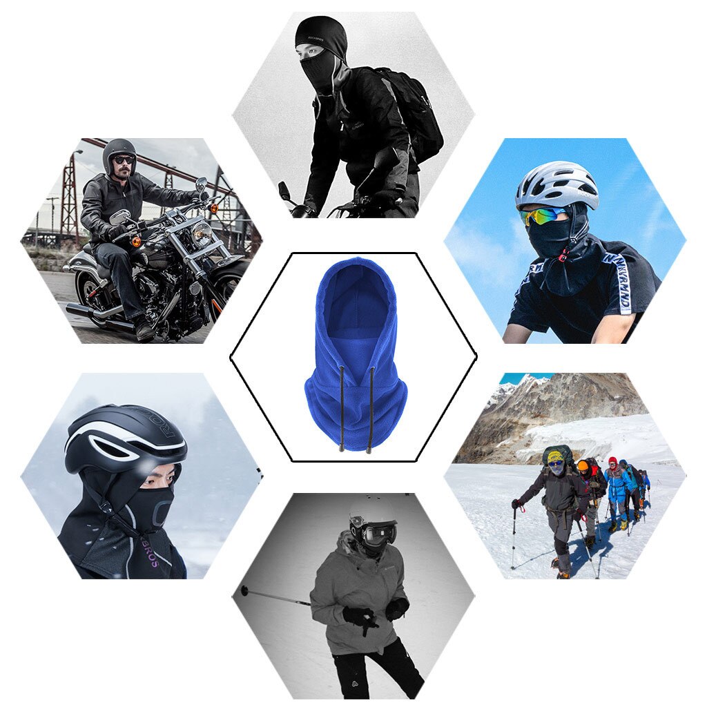 Trendy cykelkasket ski vinter vindtæt kasket udendørs sportssmæk kold polstret hætte maske plys varm hat cykel cykel #e