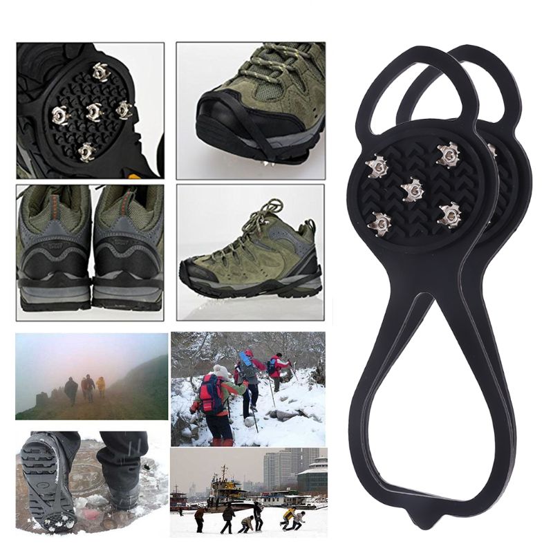 Clavos para la nieve antideslizantes, botas, pinzas para caminar, Crampon, T8NB, 1 par