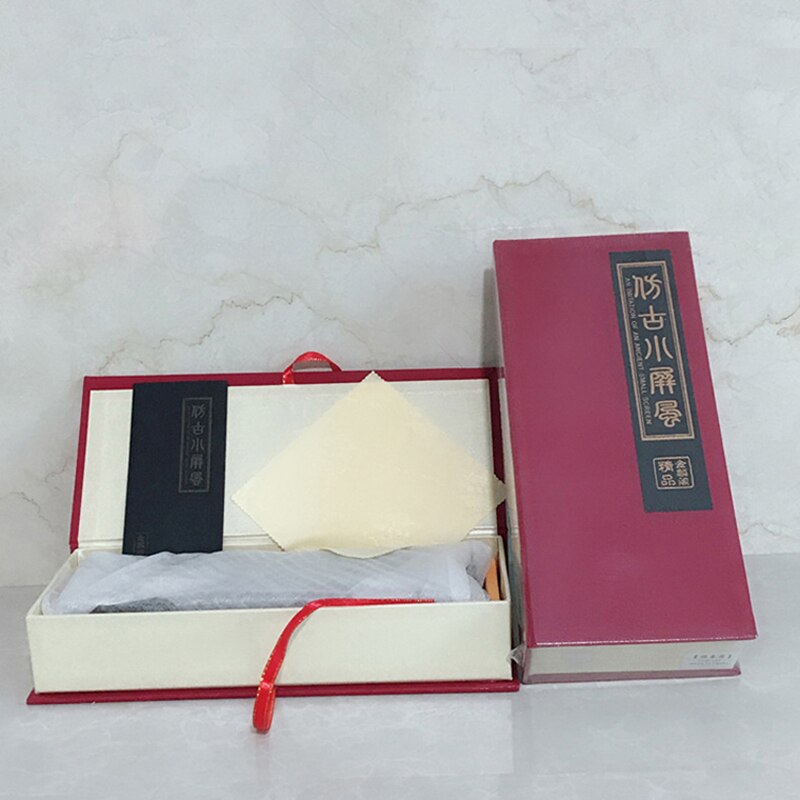 6-Panel Mini Peacock Screen Room Divider Wood Folding Partition Screen 48*24*0.6cm Home Wedding Screen Decoration