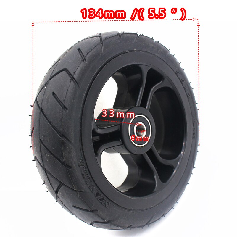 Pneu solide de 5.5 pouces 5.5x2 pour Scooter électrique Jackhot, en Fiber de carbone, Fastwheel F0 pour iScooter X5 Pro