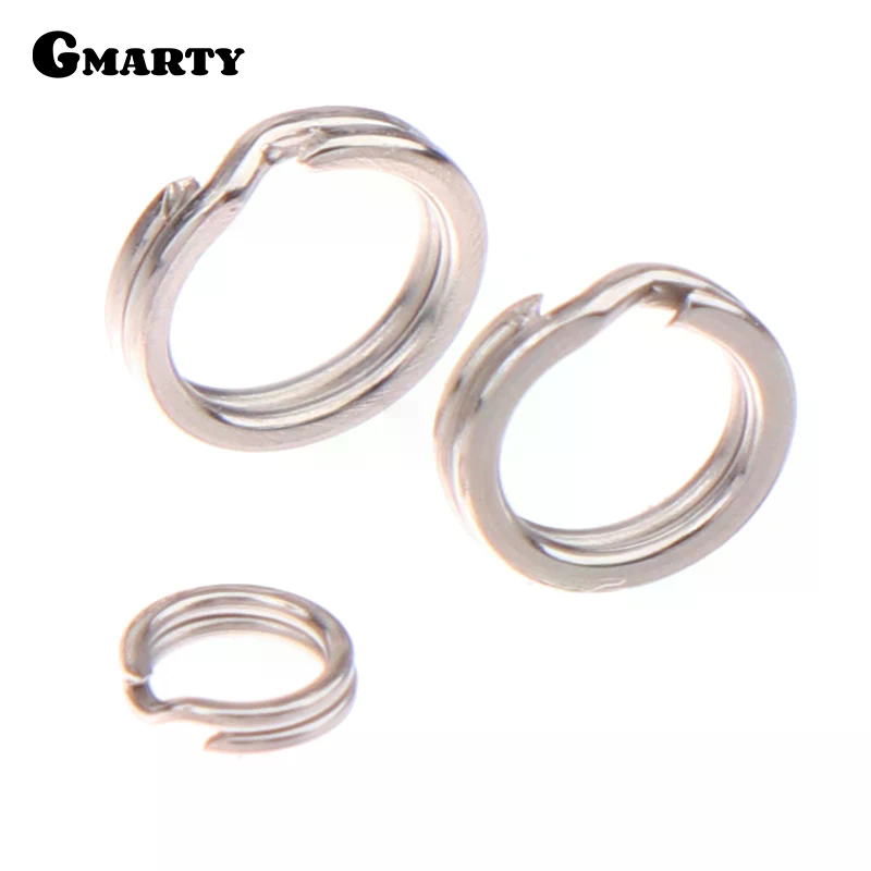 100 Stuks Split Ringen Vissen Rvs Lokken Ringen Zoutwater Terminal Tackles Split Ringen Vissen Connectors Snap Ringen