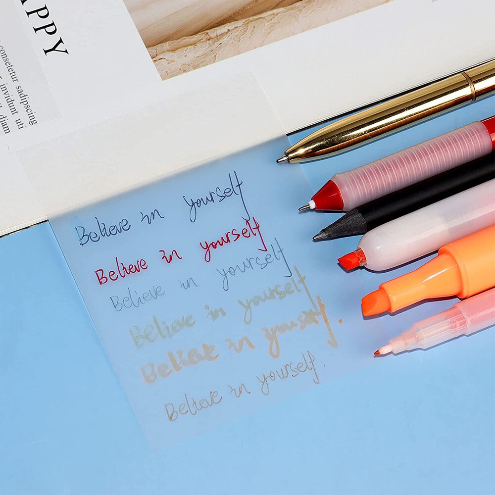 50 arkuszy przezroczyste kartki samoprzylepne, wodoodporna samoprzylepna, przezroczysta wiadomość z przypomnieniem