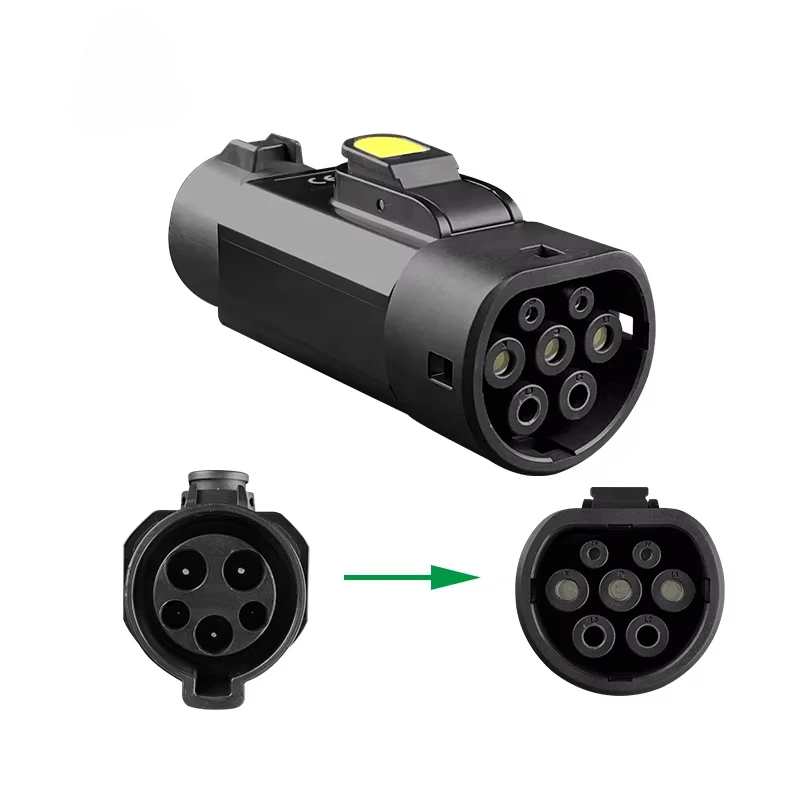 Typ 1 auf Typ 2 EV-Ladegerät-Adapter 32 A EV-Ladegerät-Anschluss SAE J1772 auf Typ 2-Adapter zum Aufladen von Elektrofahrzeugen