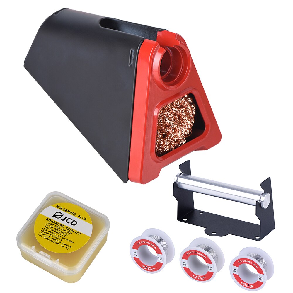 Jcd 820 Aluminiumlegering Elektrische Soldeerbout Standhouder Met Lassen Schoonmaken Koperen Bal Soldeer Rma Flux: GRAY