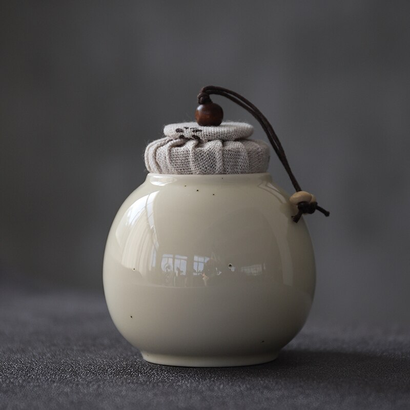 LUWU small size tea caddy ceramic vintage porcelain tea canisters for tea