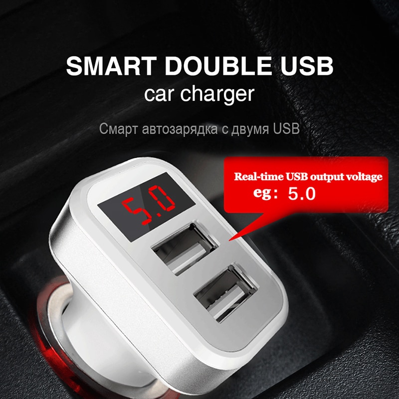 Car Battery Charger Unit Mini Car Starter 2 USB Output Car Charger 5V 2.1A Fast Charging For Iphone Samsung Huawei