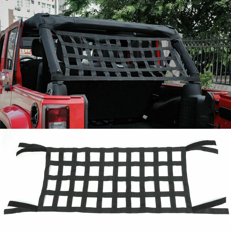 Hamaca de techo multifunción para coche, red de almacenamiento de carga, cubierta de coche apta para Jeep Wrangler TJ JK JL