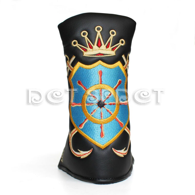 Golfputterhoes met magnetische sluiting, zwart pu-leer, oceaananker