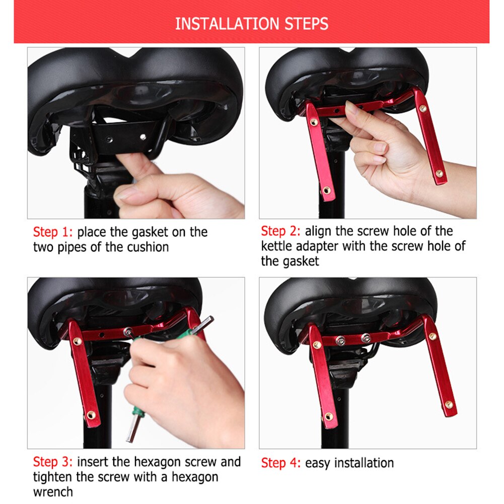 1Pc Fiets Bidonhouder Mountainbike Zadel Terug Dubbele Bidonhouder Houder Aluminium Seat Rack Adapter Fietsen Accessoires