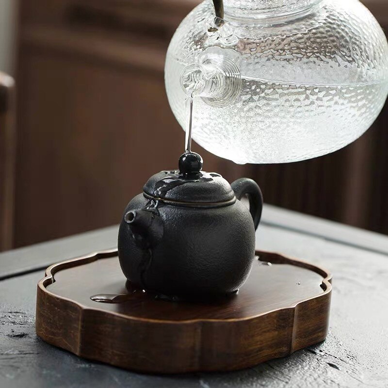Japanese Style Natural Bamboo Tea Trays Teahouse Tools Teapot Mat Retro Teacup Holder Simple Tea Platters Tea Ceremony