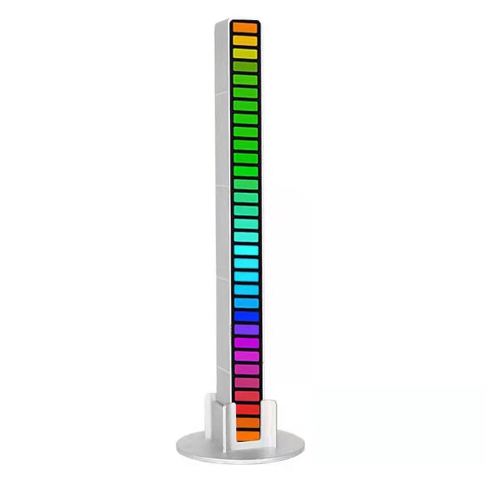 Rgb Muziek Sound Control Led Light App Controle Pickup Voice Activated Ritme Lichten Kleur Bar Auto Strips Ambient Led licht: WHITE