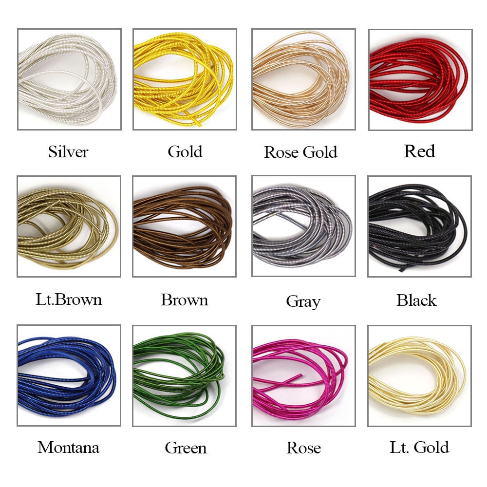 Fransk tråd metalltrådar guldtråd gimp purl guldarbete broderi hand tambur broderi smycken diy rund slät koppartråd