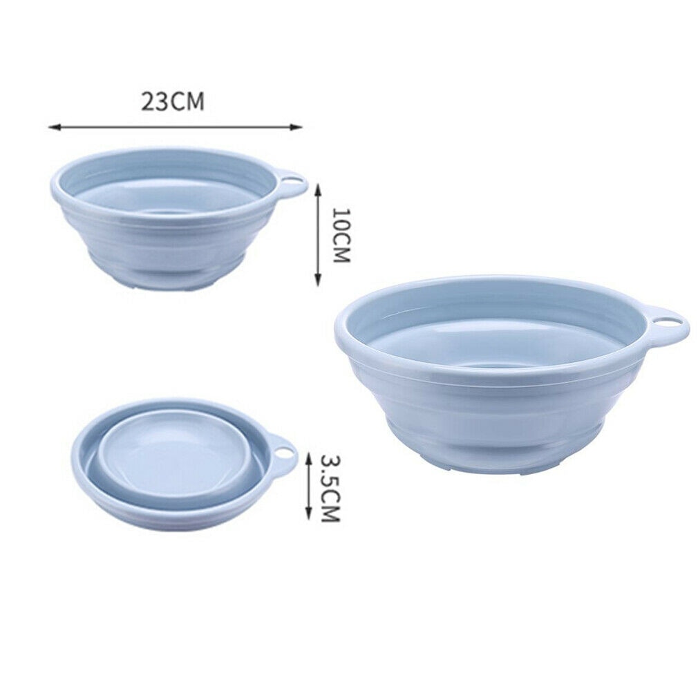Silicone Collapsible Portable Camping Folding Wash Basin Collapsible Bucket Dish Tub Fruit Vegetable Tools