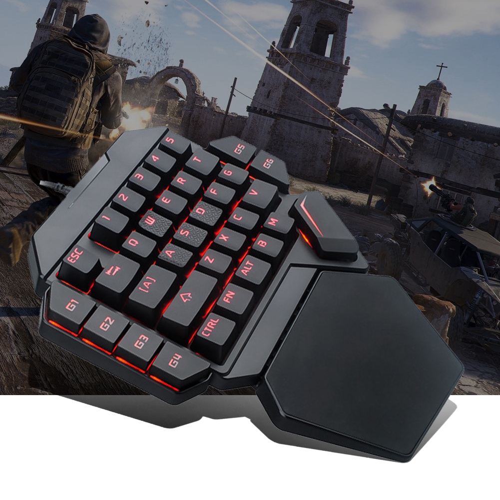Blacklight Keyboard Onehanded Keyboard RGB Blackli... – Grandado