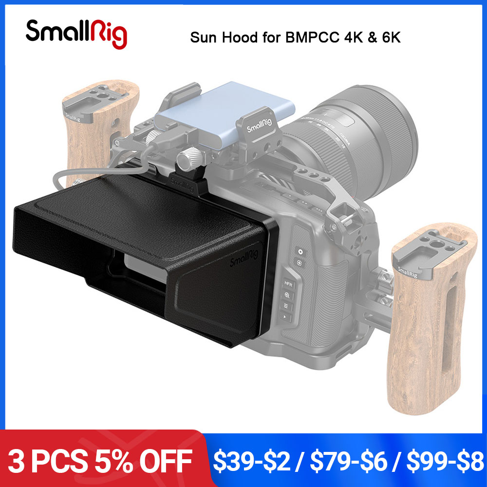 SmallRig Sunhood for BMPCC 4K 6K Sun Hood For Blackmagic Pocket Cinema Camera 4K Video Shooting Sun Shield Hood 2299C