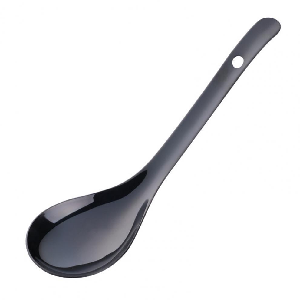 Good Spoon High Durability Practical Soup Spoon Rice Shovel Buffet Banquet Serving Spoon for Dorm Soup Spoon: Black