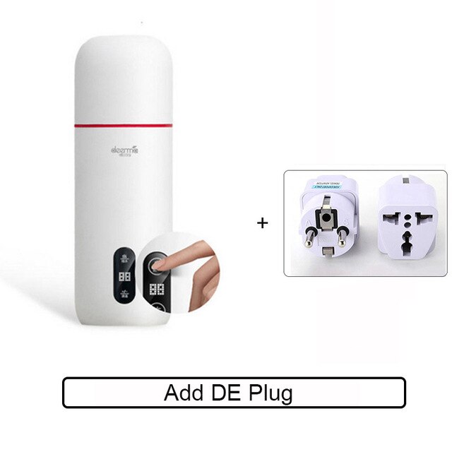 Deerma bollitore elettrico portatile tazza termica 350Ml bottiglia da viaggio per caffè controllo della temperatura tocco accorto acqua tazza: Add DE spina