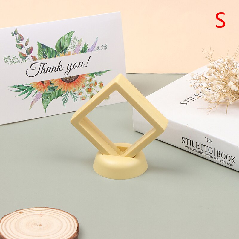 Cadre photo flottant 3D, boîte d&#39;ombre, présentoir de bijoux, support de bague et pendentif, protéger les bijoux, étui de présentation en pierre: YLS