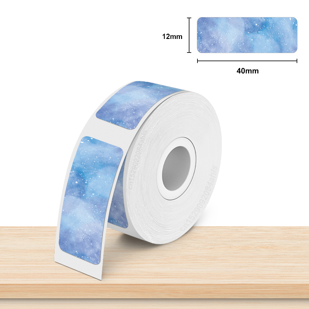 P15 Papierrolle 15x40 Thermoaufkleber 12x40 15x30 14x40 Thermodruckerband Transparentes Etikettenpapier für P15 P12 P11 D30 Q30S: Lila
