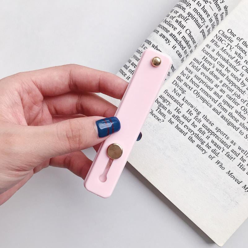1PC Finger Ring Phone Holder Candy Plain Color Wrist Band Hand Band Finger Grip Push Pull Universal Mobile Phone Holder Stand: 19